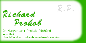 richard prokob business card
